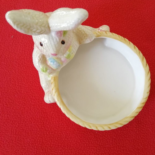 Easter egg holder bunny used, ceramic