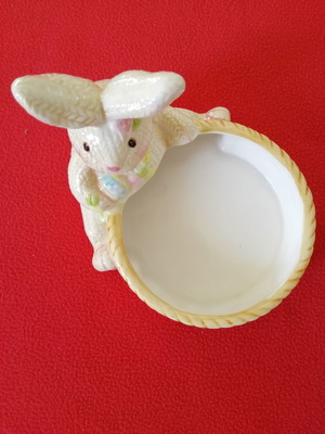 Easter egg holder bunny used, ceramic