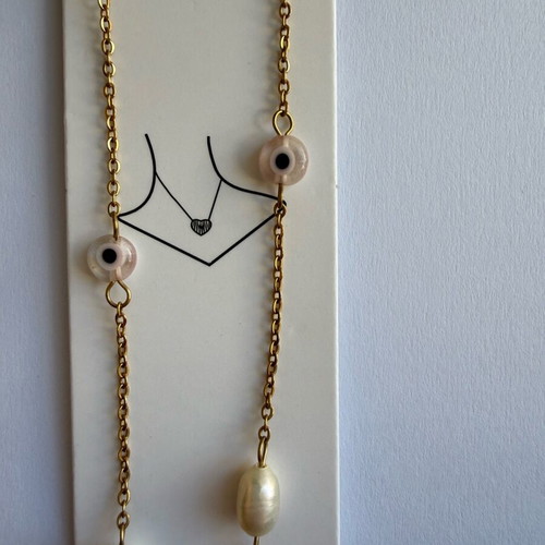 Gold stainless steel necklace new, does not tarnish