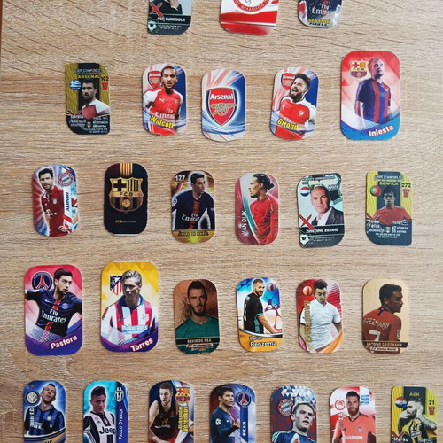 Tazos collectible tags, great players