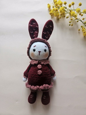 Πλεκτός λαγός σαν καινούργιος, κατάλληλος για δώρο