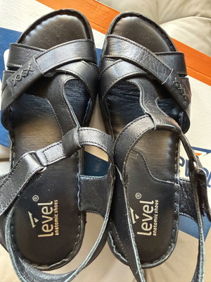 Level Anatomic sandals new, genuine leather black size 37