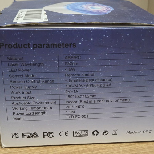 LED laser star projector model TYD-FX-001 new