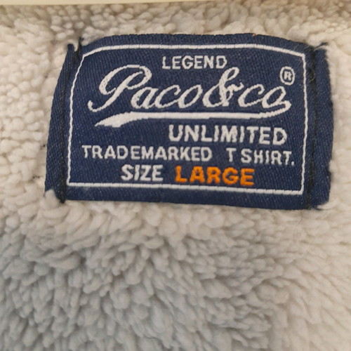 Teen jacket used size large, black with pattern