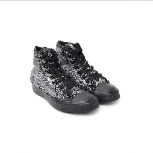 Converse women's all star boots, black and silver