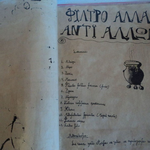 Magic book used, archive of 11 handwritten spells and images