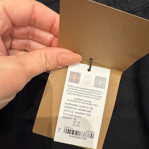 Burberry men's black shorts XL new with tag