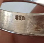Silver 950 ring, 17 mm