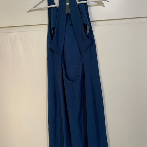 Abiye dress like new, blue midi with open back, size S