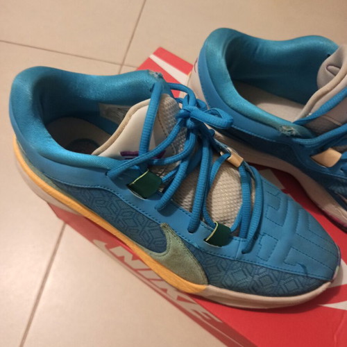 Nike adetocumbo basketball shoes used, turquoise, size 41