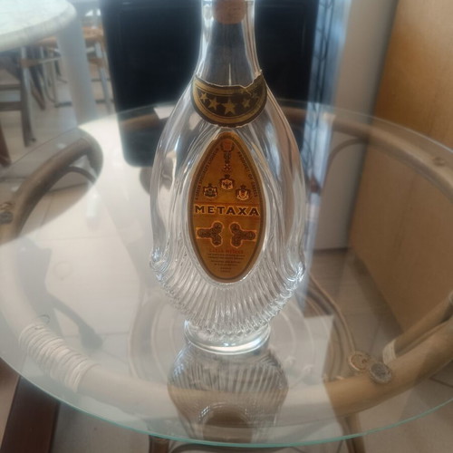 Metaxa collectible bottle 1968 used, Piraeus edition