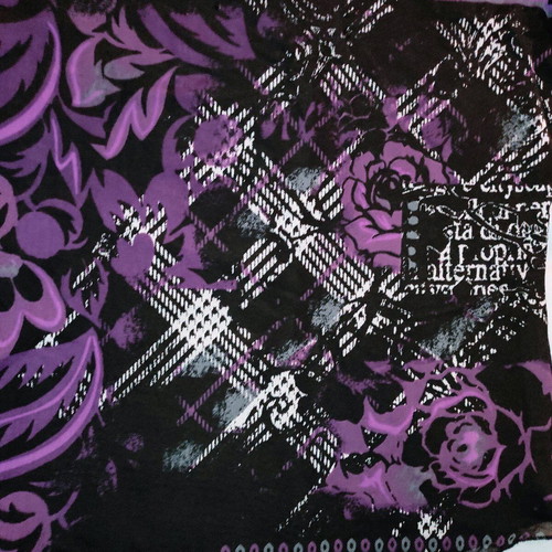 Whimsigoth long sleeve top Taifun like new, black and purple