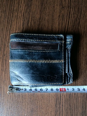 Levi's men's leather wallet used, black