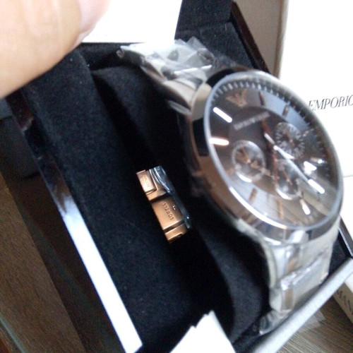 Emporio Armani men's watch new, silver color