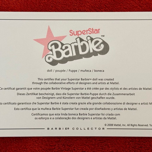 Barbie Superstar collectible reproduction 1977 like new