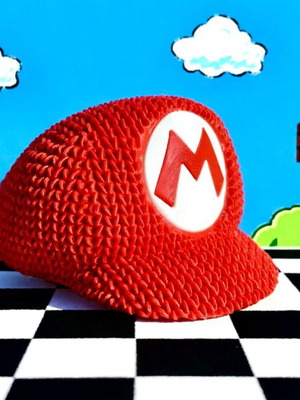 Mario Hat like new, 13x16 cm
