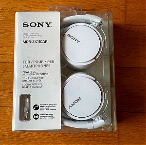 Ακουστικά Sony λευκά Headphones MDR-ZX110AP