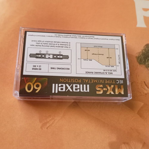 Maxell MX-S60 metal cassette used, high resonance and heat resistant