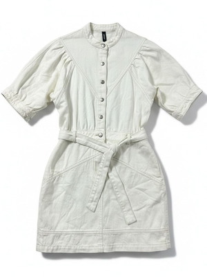 Eksept Cream Denim Belted Dress Size S like new
