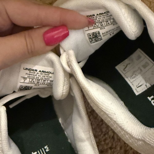 Under Armour women's sneakers like new, size 38, white
