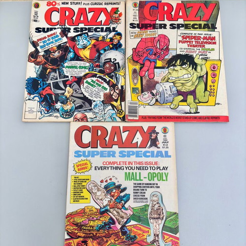 Crazy Magazine US collection used, 7 pieces