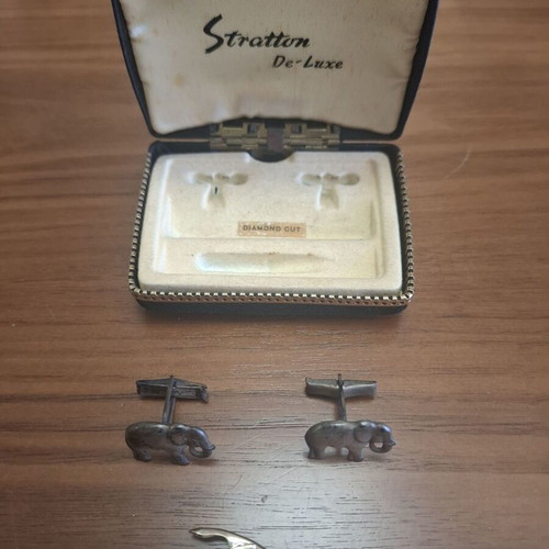 Σετ μανικετόκουμπων και κλιπ γραβάτας Stratton De-Luxe 1960 μεταχειρισμένο