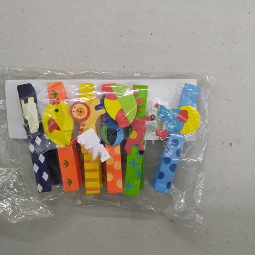 Craft clothespins set of 6, 7.5cm, new
