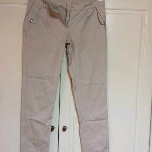 Women's fabric pants like new, size S-M, beige