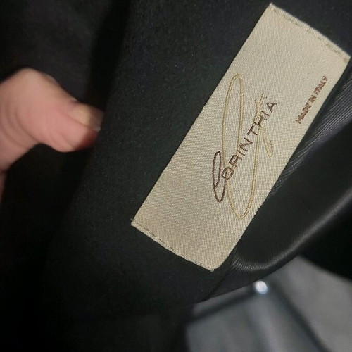 Coat black wool new, size 48-50, Made in Italy