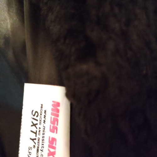 Miss Sixty Coat eco fur size M like new, black