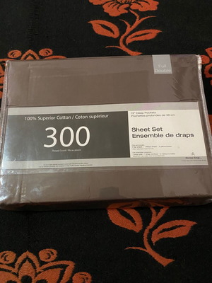 Bed sheet set for double bed new in chocolate color