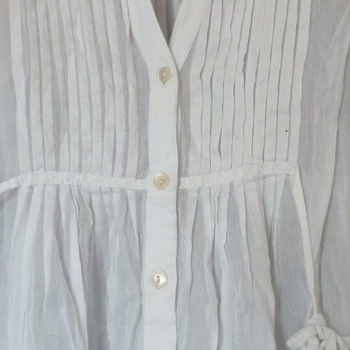 Summer Tunic Shirt like new, white, sizes S and M