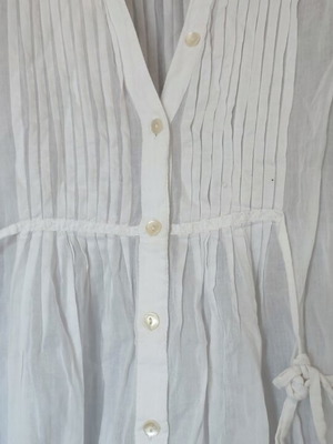 Summer Tunic Shirt like new, white, sizes S and M