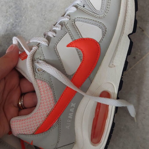 Nike Air Max sneakers used, size 38, white and orange