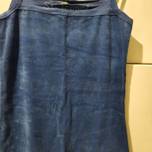 Minerva terry cloth dress, blue, size M