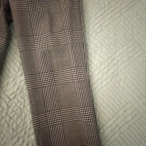 Zara checked pants like new, grey, straight fit, size XS
