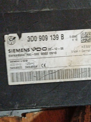 Ignition module 3D0 909 139 B for VW used