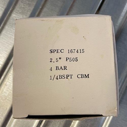 Back Pressure Gauge 0-4 bar new in factory packaging