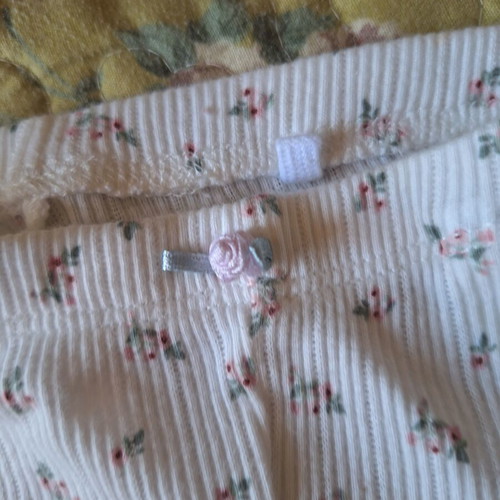 Name It Baby Floral White Cotton Leggings like new