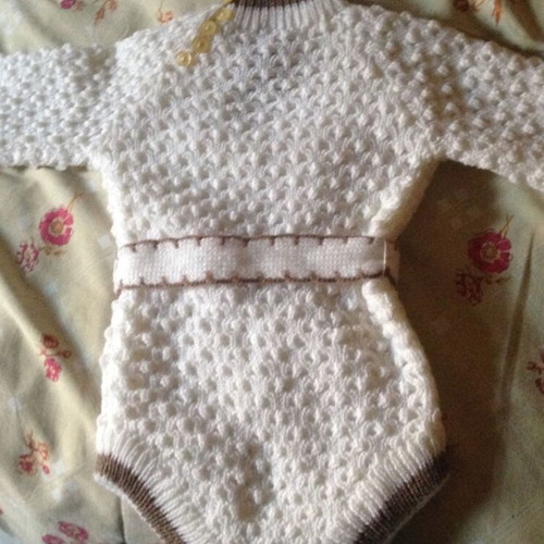 Sarah Louise vintage 90s knitted long-sleeve baby bodysuit