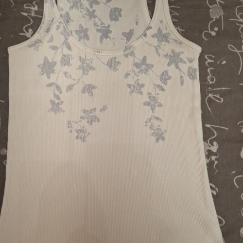 Emporio Armani women's tank top like new, white and blue, size S