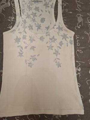 Emporio Armani women's tank top like new, white and blue, size S