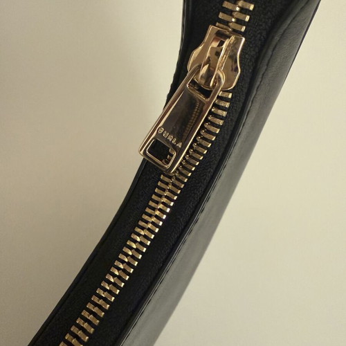 Furla handbag like new, black and gold