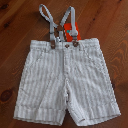 Boboli linen shorts with suspenders new, size 2 years 98 cm