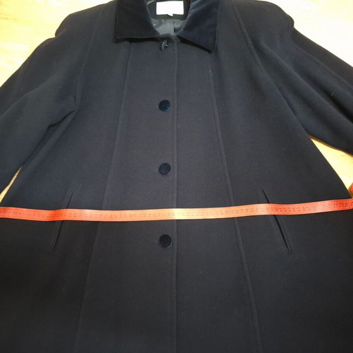 Blue wool-cashmere coat new, size L
