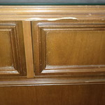 Chest of drawers used with 4 large and 2 small drawers, carved design