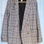H&M Gray Checked Suit Like New