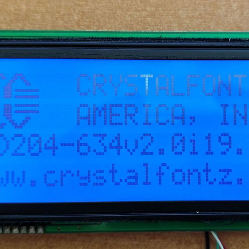 Crystalfontz CFA-634 20x4 Serial Character LCD used with USB interface