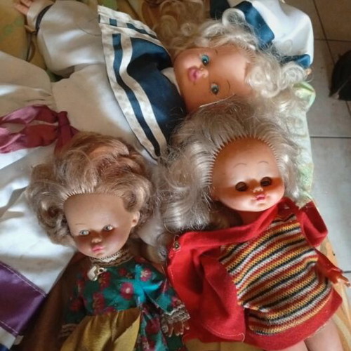 Collectible dolls from the 80s used, set of 3 pieces