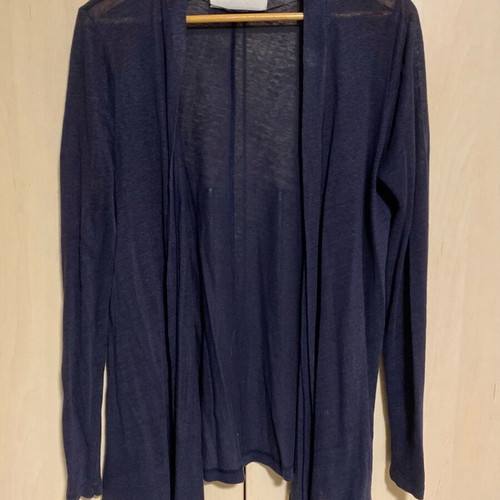 Zara organic cotton set with tank top and cardigan like new, blue